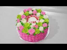 Shalom razade, kue dengan dekorasi bunga. Flower Basket Cake Decoration Flower Basket Cake Birthday Cake Birthday Cake With Flowers