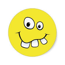 Funny Goofy Face With Big Teeth Yellow Classic Round Sticker Zazzle Ca Goofy Face Funny Smiley Smiley Face