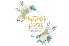 The easter cactus (hatiora or rhipsalidopsis gaertneri) is a close relative of the christmas cactus and the orchid cactus which, to a beginning gardener, can be quite confusing.however, the main difference between the species is the bloom time, along with other major differences in appearance and growth habit. Watercolor Flower Cactus Clipart White Rose Peonies Succulent Clipart By Sunflower Day Love Thehungryjpeg Com