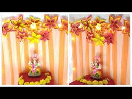 Durga Puja Decoration At Home Navratri Decoration Ideas Youtube Diy Christmas Decorations Easy Christmas Decor Diy Cheap Christmas Crafts Diy