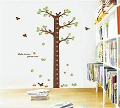 wallstickersusa wall sticker decal tree growth chart with quote large