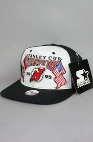 1995 Stanley Cup Champs New Jersey Devils Snapback Hat Black White By Vintage Deadstock Karmaloop New Jersey Devils Hats Vintage Snapback