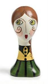 lulu mannequin art head bust flapper retro look hat stand cyzon designer ebay