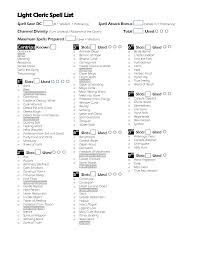 5e Cleric Spell Lists Album On Imgur