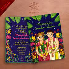 Quirky Indian Wedding Invitations Tamil Brahmin Wedding Invitation Indian Wedding Invitations Cartoon Wedding Invitations Wedding Engagement Invitations