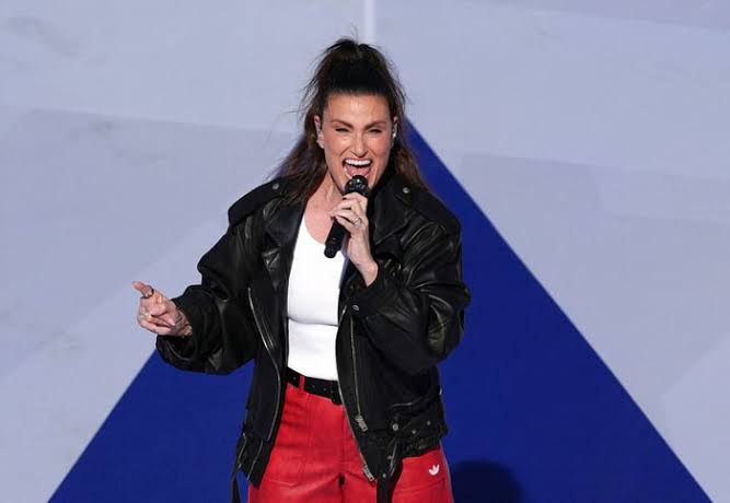Idina Menzel performs at World Cup July 4 ceremony for France-Paraguay