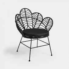 This set includes 2 captain chairs, 2 armless dining chairs. Black Rattan Petal Chair Cane Design Peacock Chair Vonhaus