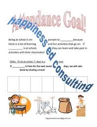 simple attendance goals sticker chart