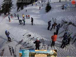 Coborare pe drumul de vara cota 2000 cota 1400 21 01 2018. Camere Live Poiana Brasov Partia Drumul Rosu Webcam Partia Drumul Rosu
