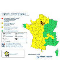 Information sur les risques météorologiques des 24 prochaines heures, alertes météo, weather forecasting warning Alerte Meteo France Orange L Ile De France En Vigilance Orage
