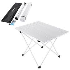 Yahill Aluminum Folding Collapsible Camping Table Roll Up 4 Size With Carrying Bag For Indoor And Out Camping Table Camping Cooking Table Folding Camping Table