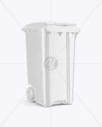 Plastic Rubbish Bin Mockup In Object Mockups On Yellow Images Object Mockups