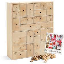 Wood Advent Calendar With Drawers