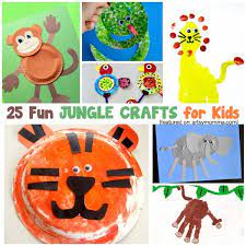 Print sets of wild animals flashcards, or print some for you to colour in and write the words! Jungle Crafts For Kids To Go Along With The Jungle Book Artsy Momma