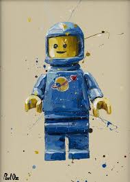 Paul Oz Blue Lego 2015 Artsy Lego Wall Art Lego Painting Lego Poster