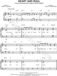 Frank Loesser Heart And Soul Sheet Music Easy Piano In F Major Download Print Sku Mn0096749