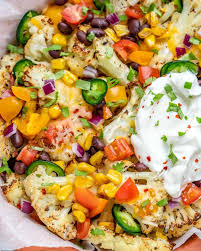 Cheesy Cauliflower Nachos Recipe In 2020 Clean Food Crush Clean Recipes Recipes