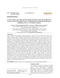 Selain melarang kegiatan mos oleh osis, apalagi aturan dan konsekuensinya? Pdf Print Www Rjptonline Org 0974 360x Online In Silico And In Vitro Approach For Design Synthesis And Anti Proliferative Activity Of Novel Derivatives Of 5 4 Aminophenyl 4 Substituted Phenyl 2 4 Dihydro 3h 1 2 4 Triazole 3 Thione Introduction