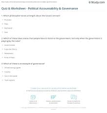 Read on for some hilarious trivia questions that will make your brain and your funny bone work overtime. Quiz Worksheet Political Accountability Governance Study Com