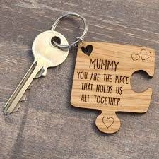 Personalised Oak Wooden Jigsaw Piece Mothers Day Keyring Holds Us All Together Mother Birthday Gifts Homemade Gifts For Mom Diy Gifts For Boyfriend