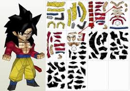 Dragon Ball Z Goku Ssj4 Paper Model In Chibi Style By Paper Juke From Japanese Anime Dragon Papel De Origami Artesanias De Papel En 3d Papel En 3d