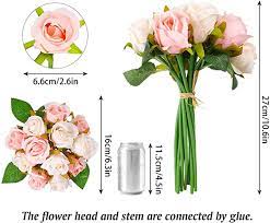 Maybe you would like to learn more about one of these? Cewor 24pcs Artificial Roses Bouquet Silk Flowers Rose For Home Bridal Wedding Party Festival Decor 2 Packs Champagne And Pink Amazon De Home Kitchen