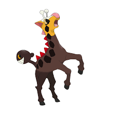 The rear head attacks in response to smells and sounds. Girafarig Pokemon