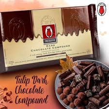 • ghana dark compound • white compound • easy coat. Jual Coklat Compound Tulip Dark Chocolate Compound 1kg Terbaru Juni 2021 Blibli