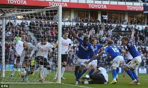 Birmingham city vs derby county 8 months ago | matchday relived. Derby 2 2 Birmingham Paul Caddis And Clayton Donaldson Injury Time Strikes Salvage Dramatic Draw Against The Rams Daily Mail Online