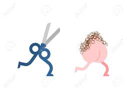 Scrotum And Scissors. Castration Concept Cartoon Illustration. Balls Run  From Scissors Royalty Free SVG, Cliparts, Vectors, and Stock Illustration.  Image 179800410.