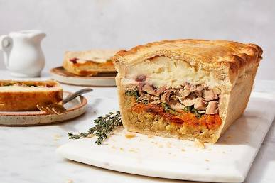 A savory twist on classic Thanksgiving roast turkey and fixings.