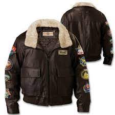 Usmc Semper Fi Men S Leather Bomber Jacket With Patches Mens Leather Bomber Jacket Mens Black Jacket Leather Bomber Jacket