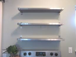 Our kitchen was in need of some open kitchen shelves to replace a cabinet that had, well we'll say lost it's doors. Floating Stainless Steel Kitchen Shelves Ideas On Foter
