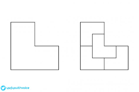 Dividing a square into four equal parts is an exercise taught early in elementary school. Can You Divide This Figure Into 4 Equal Parts