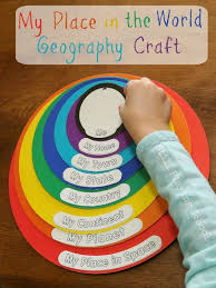 My Place In The World Geography Craft Review Preschool Social Studies Geography For Kids World Geography