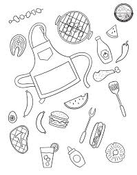 Bbq Coloring Page In 2020 Coloring Pages Coloring Books Color