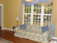 Measure the width of the window and install a hook a few inches past the window casing on. My Home Redux Reader Mail 2 Scarf Valance And Wide Window