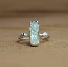 Raw Stones Rings Boho Stone Rings Crystal Simple Rings Anillos De Piedra Anillos Unas Con Piedras