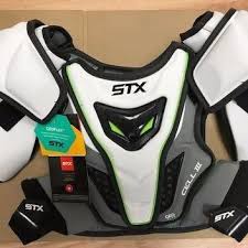 stx cell 3 shoulder pad sold lacrosse protective