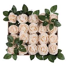 Alexa actionable analytics for the web. Meiliy 40pcs Artificial Flowers Cream Roses Real Looking Foam Roses Bulk W Stem For Diy Wedding Bouquets Boutonnieres Corsages Centerpieces Wreath Supplies Cake Flower Decorations Buy Online In Dominica At Dominica Desertcart Com Productid
