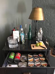 The best idea is to use a vintage bar cart because they are really beautiful. Soho House Mini Bar A Listed