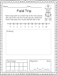 Kindergarten Literacy And Math 5 Page Freebie Addition Word Problems Addition Words Word Problems