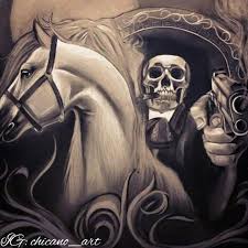 See more ideas about tattoos, tattoo designs, mexican tattoo. Chicano Arte And Tattoos On Instagram Chicano Chicanoart Tattoos Mexican Skeleton Sombrero Horse Pistol Chicano Art Tattoos Chicano Drawings Chicano