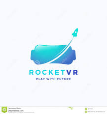 Virtual Reality Rocket Abstract Vector Icon Sign Or Logo