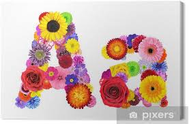 Check spelling or type a new query. Flower Alphabet Isolated On White Letter A Canvas Print Pixers We Live To Change
