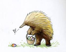 Easter Echidna The Holiday S True Mascot Random Cushing Prismacolor Pen And Marker R Art Art Whimsy Art Echidna