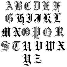 Letters In Old English Karen S Whimsy Lettering Alphabet Old English Letters Lettering Fonts