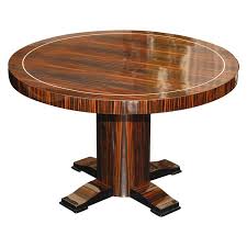 Round Art Deco Macassar Ebony Table With Bone Inlay Art Deco Coffee Table Art Deco Sideboard Art Deco Table