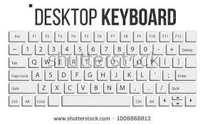 Black And White Computer Keyboard Clipart Keyboard Isolated Layout Template Classic Keyboard White Buttons Computer Desktop Electronic Device Isolated Illustration Layout Template Keyboard Layout