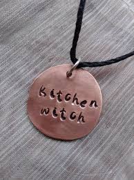 kitchen witch hammered penny charm